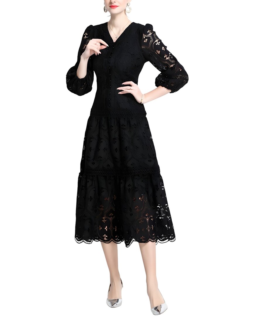 Teodora Midi Dress In Black