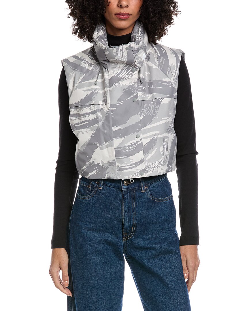 Moncler Hyke Vanilis Print Vest In Brown