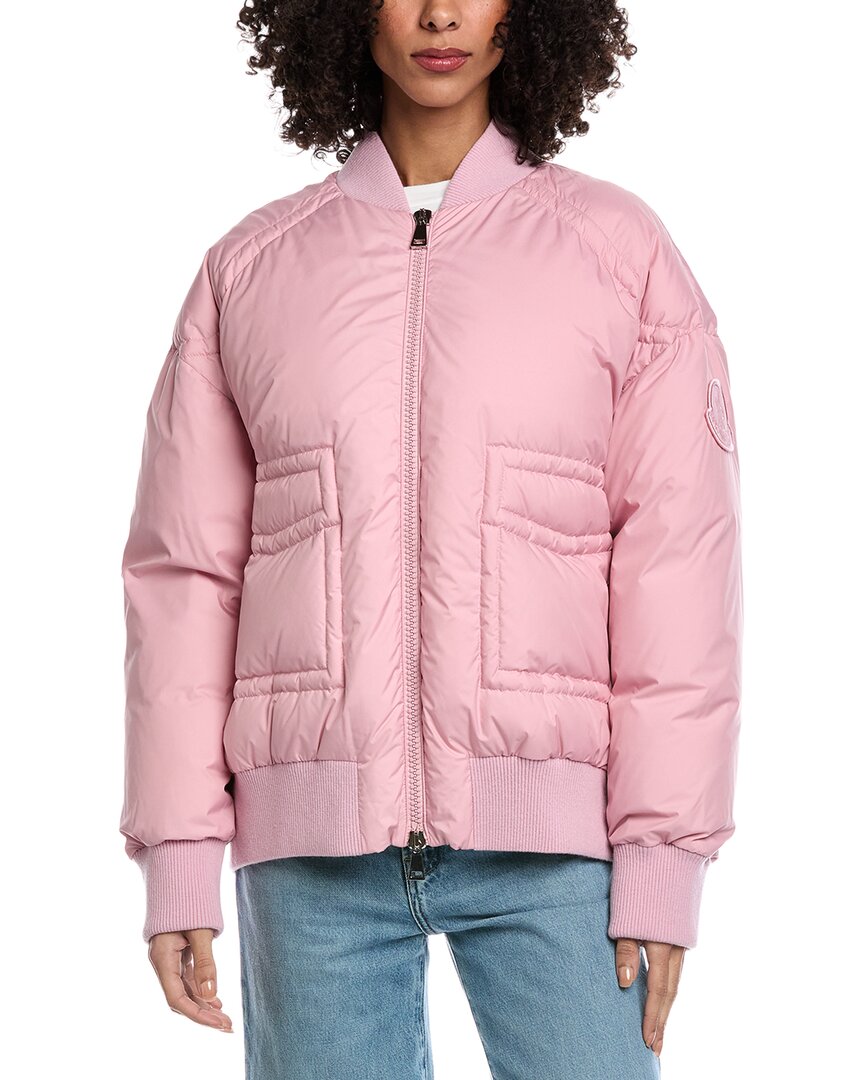 Moncler Jucar Down Bomber Jacket In Pink