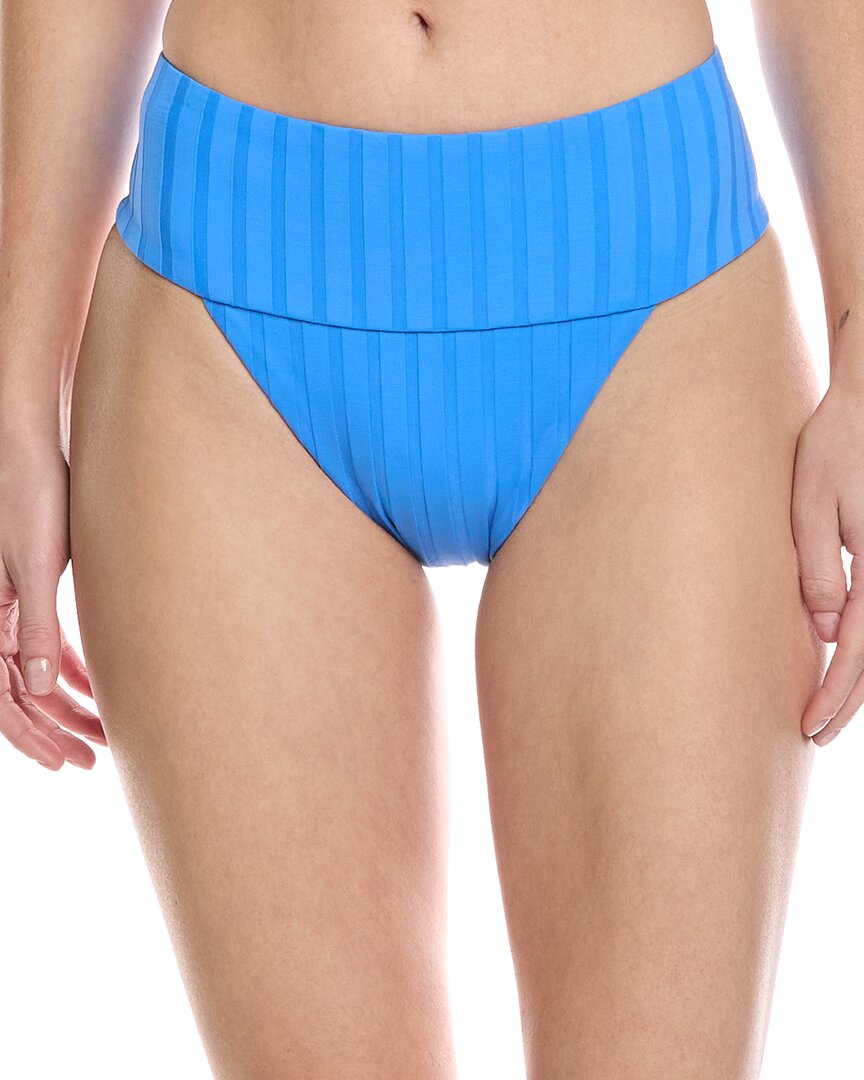 Vitamin A Emmi High-waist Bikini Bottom In Blue