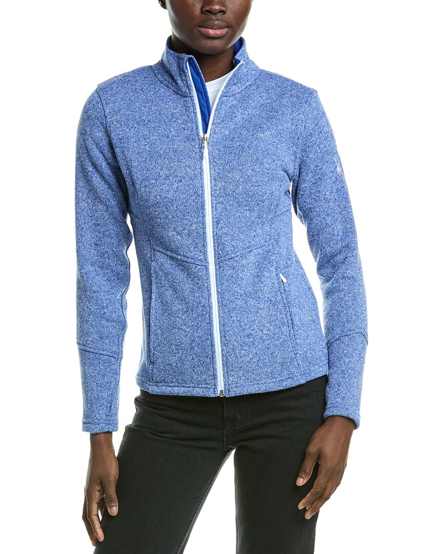 Spyder Soar Full Zip Fleece Jacket In Blue