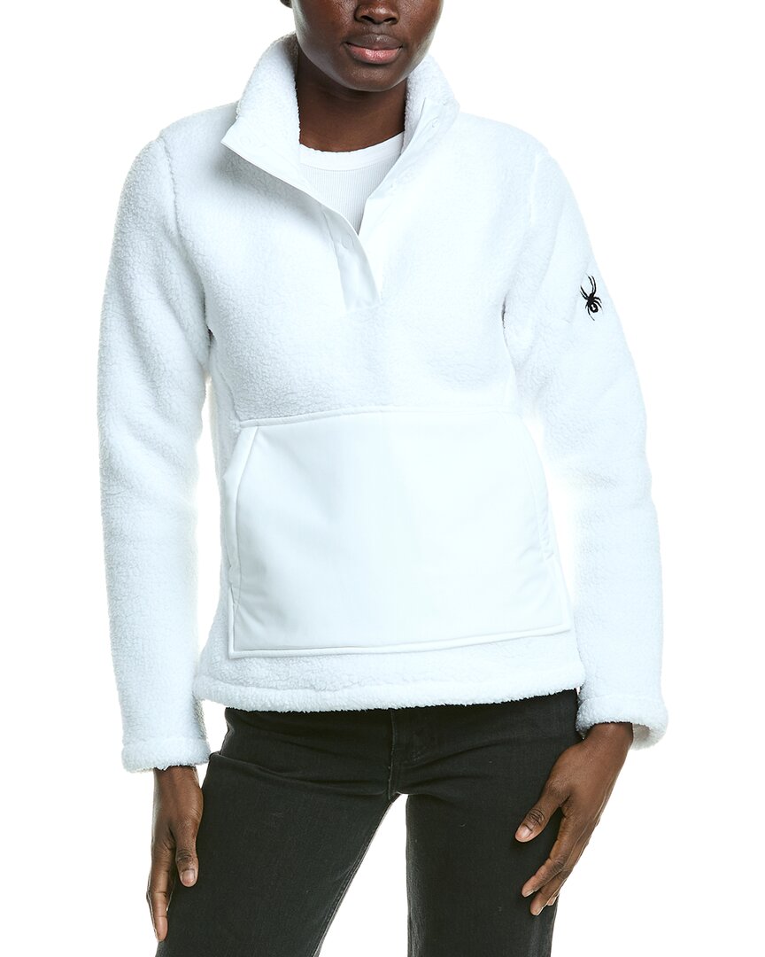 Spyder High Pile Fleece Jacket In White