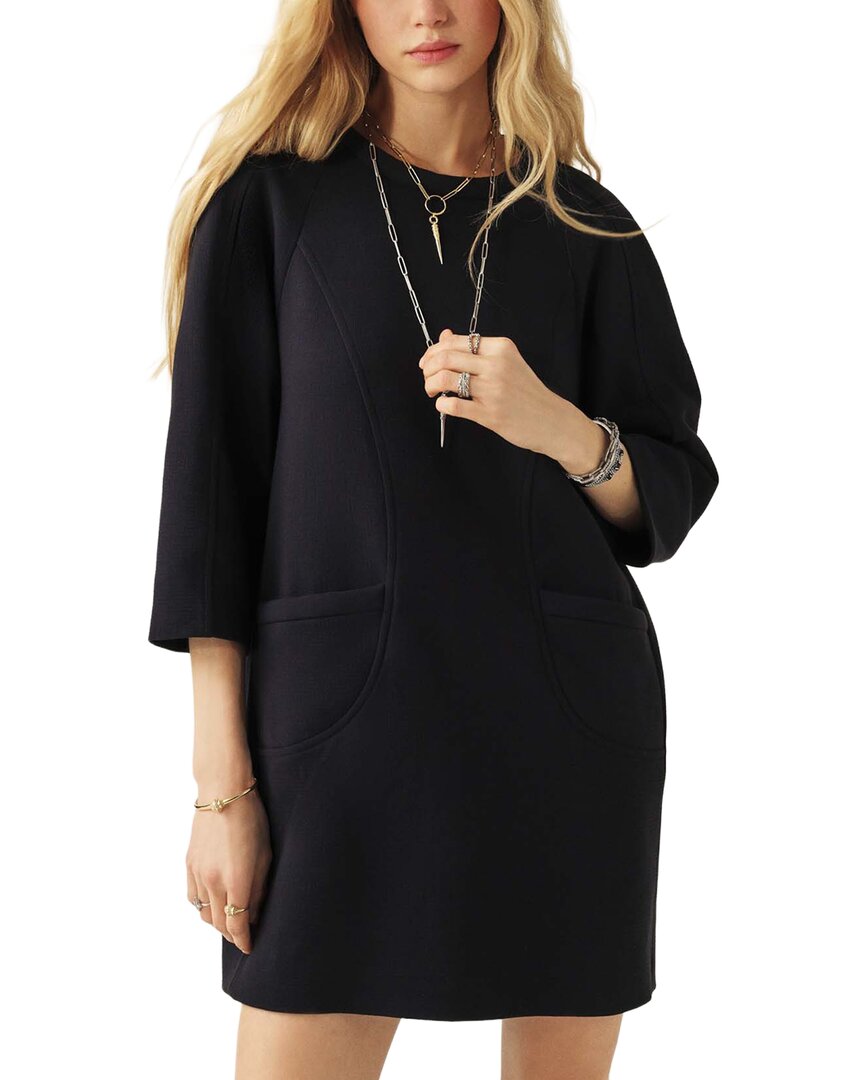 Ba&sh Molyna Wool-blend Dress In Black
