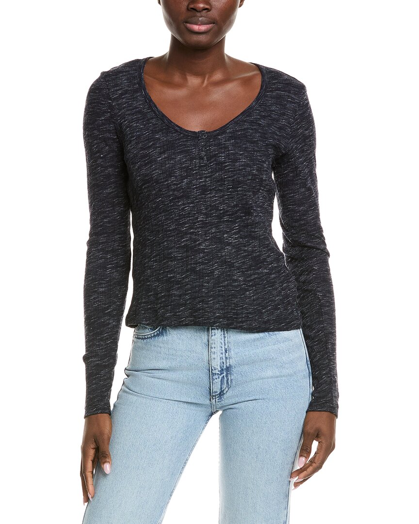 Atm Anthony Thomas Melillo Henley T-shirt In Black