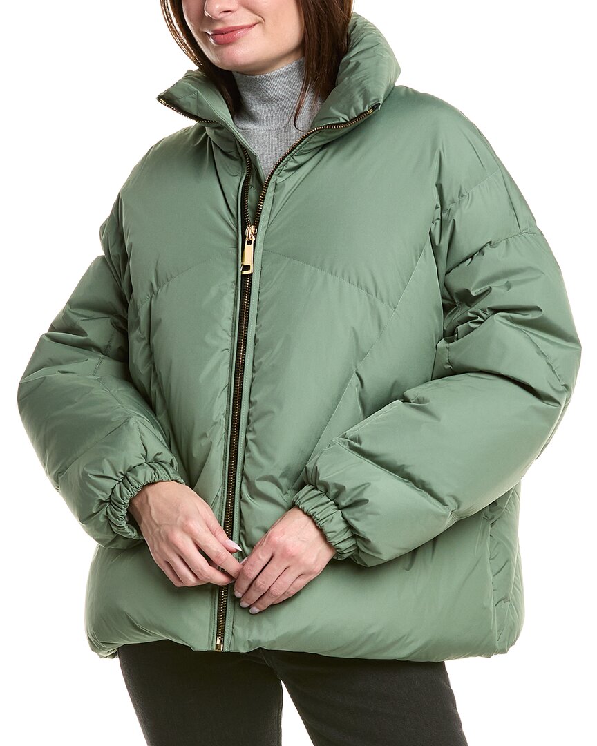 Khrisjoy Moon Wool & Cashmere-blend Lined Puffer Jacket In Green
