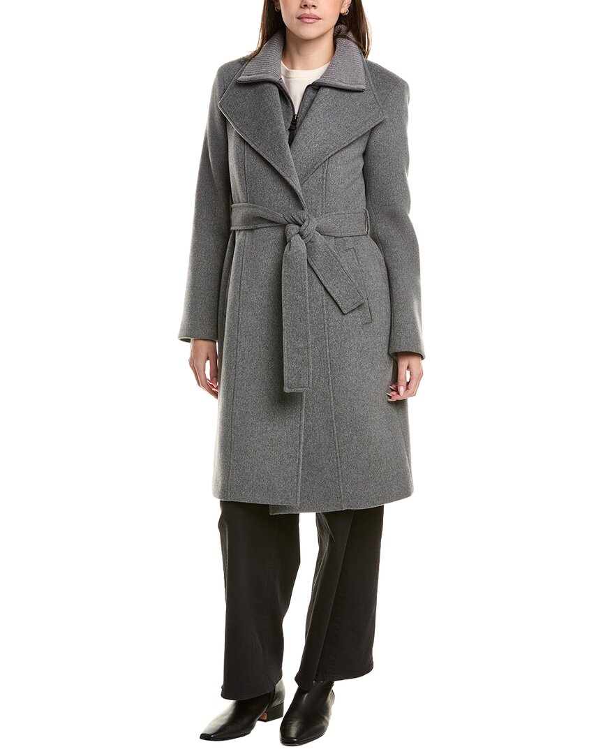 Mackage Double-face Wool Coat In Gray