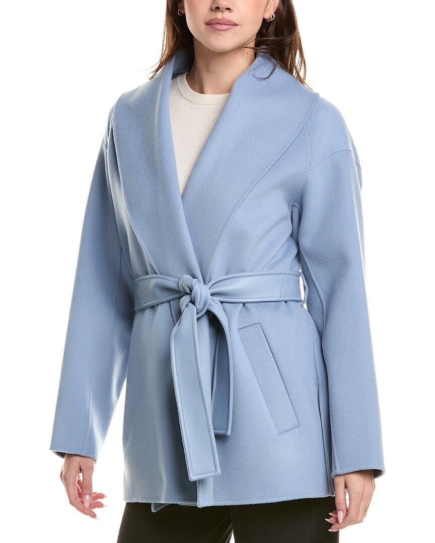 Mackage Wool Robe Jacket In Blue