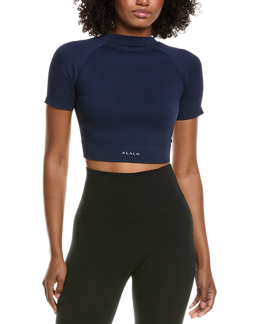 Alala Bare Seamless T-shirt In Blue