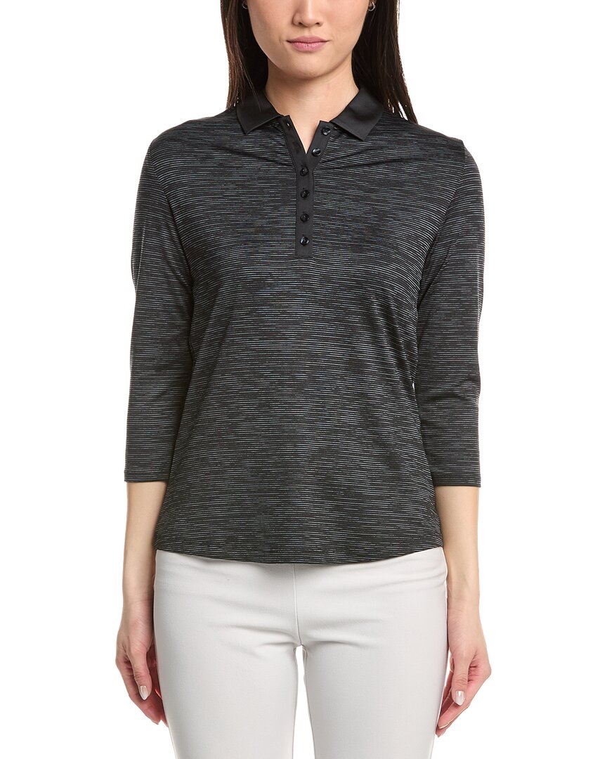 Callaway 3/4-sleeve Swing Tech Polo Shirt In Black