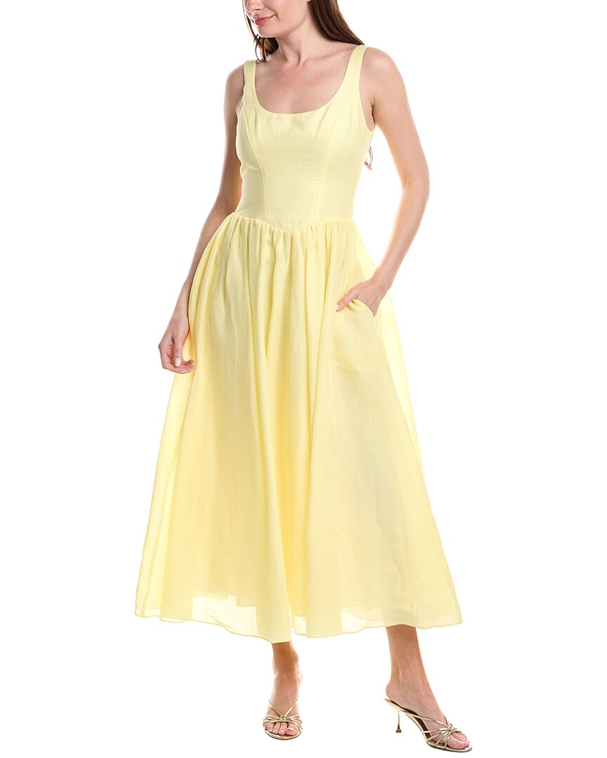 Bardot Lawrence Scoop Neck Maxi Dress In Yellow