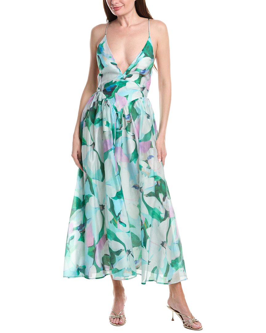 Bardot Arletha Halter Maxi Dress In Green