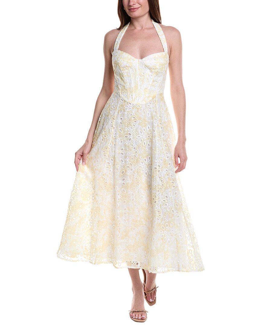 Bardot Pollie Halter Midi Dress In Neutral