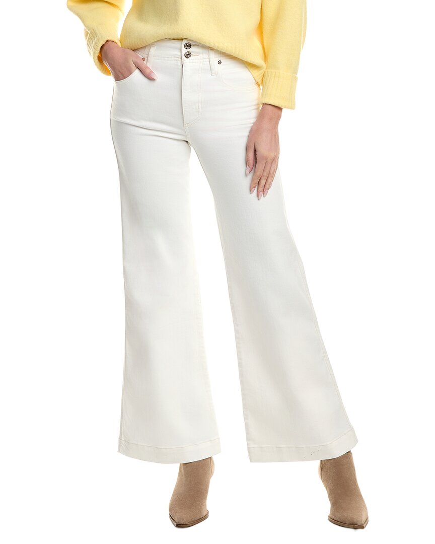 Frame Denim The Seamed Natural Clean Wide Leg Jean In White