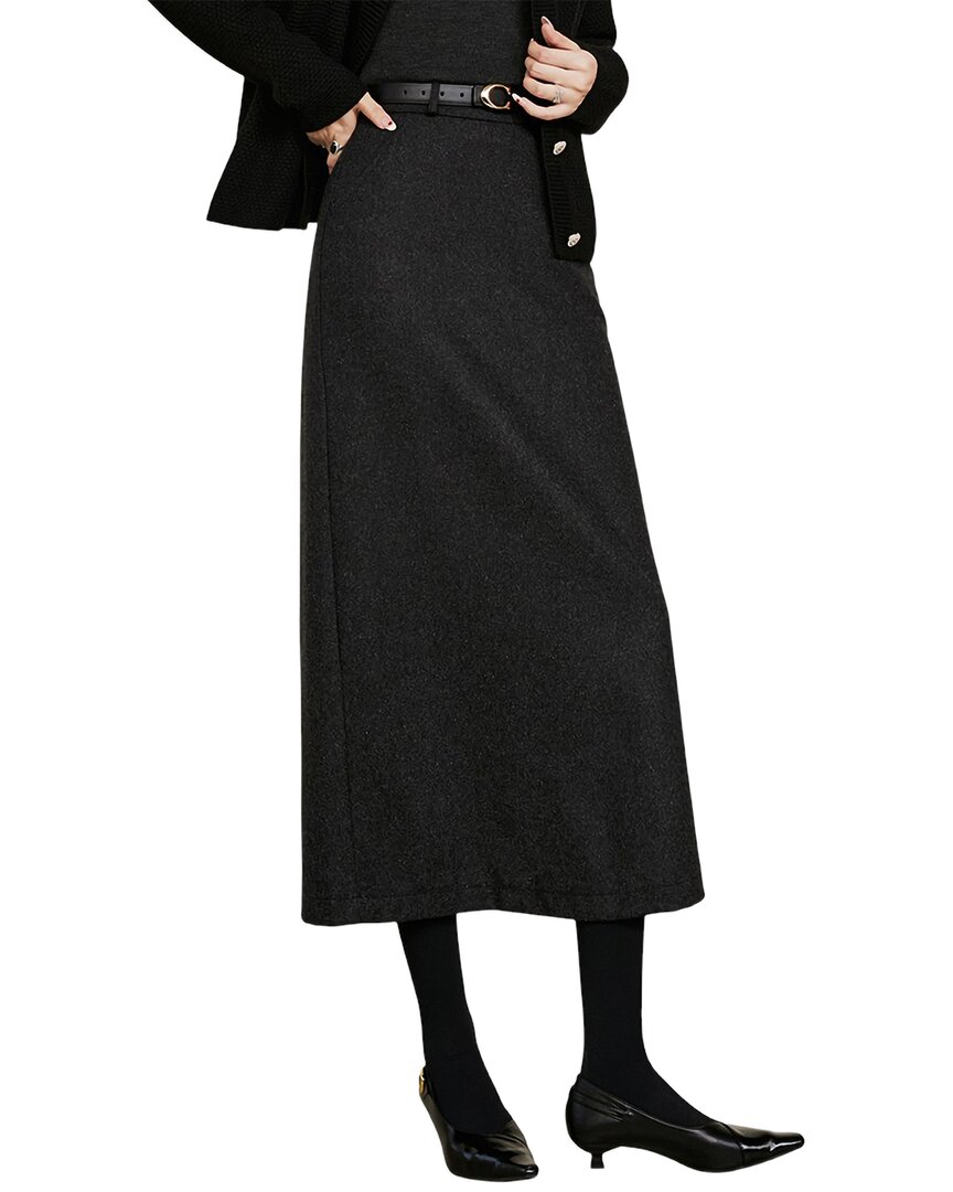 Onebuye Wool-blend Skirt In Black