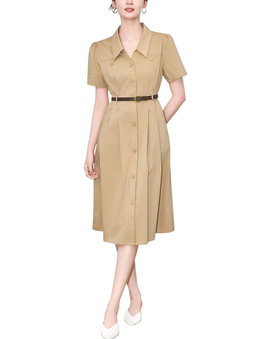 Monique Lagarde Midi Dress In Neutral