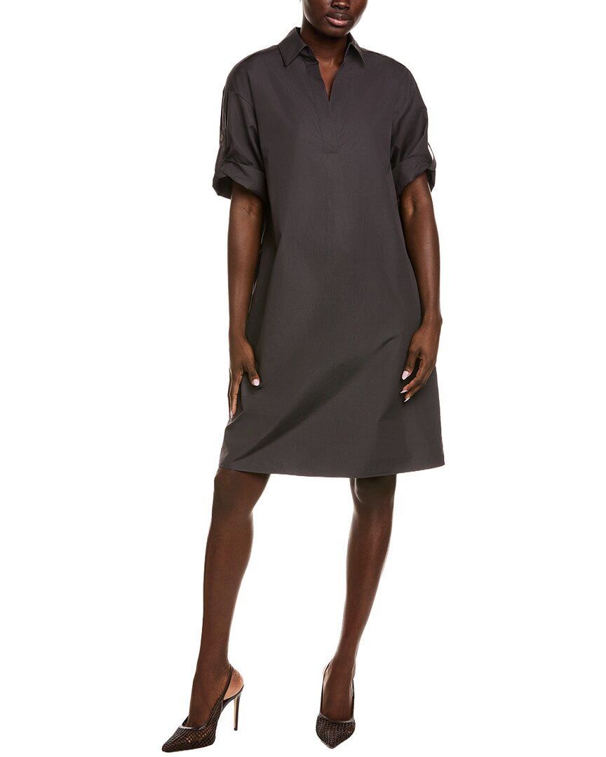 Lafayette 148 New York Popover Dress In Gray
