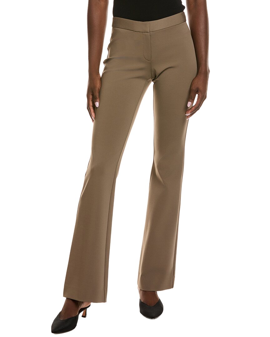 Lafayette 148 New York Stretch Waldorf Flare Pant In Brown