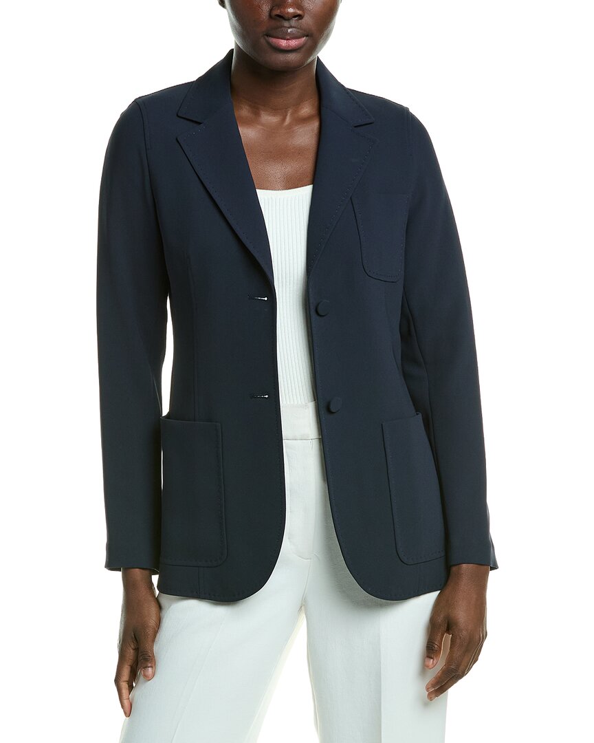 Lafayette 148 New York Three Pocket Blazer In Blue