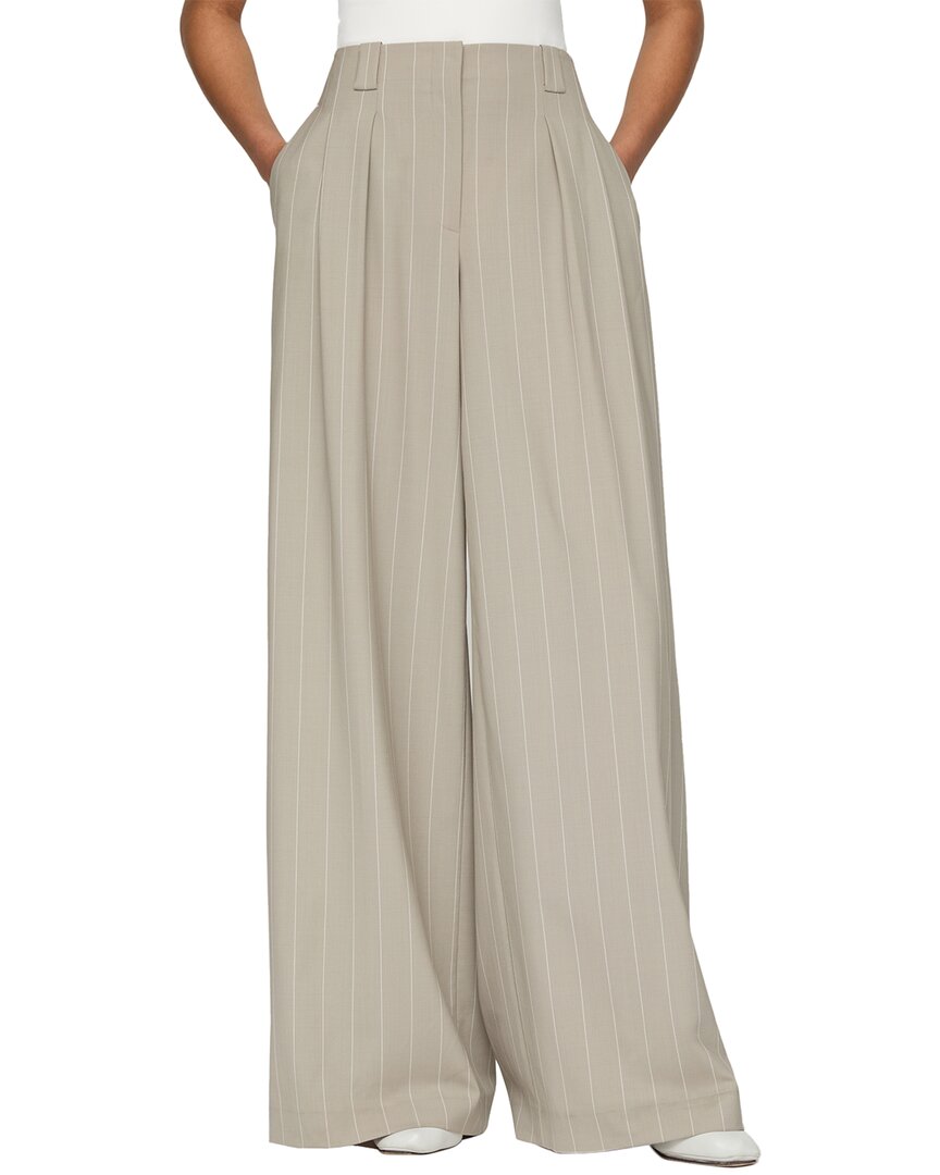 Lafayette 148 New York Wyatt Wool-blend Wide Leg Pant In Neutral