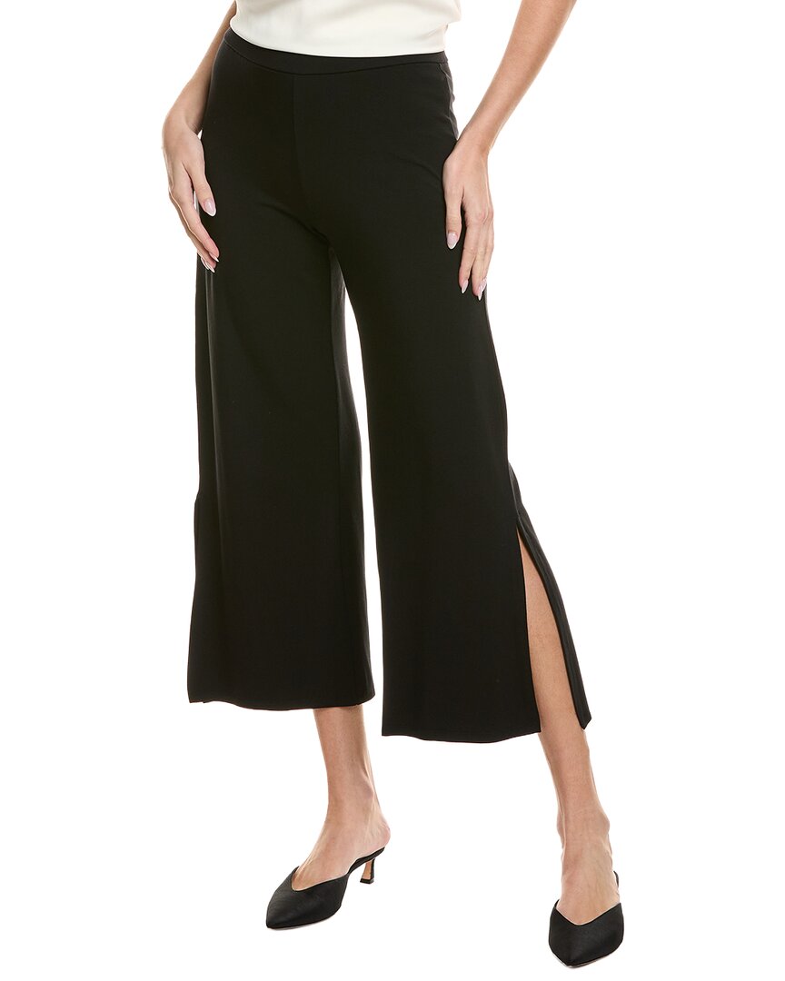 Eileen Fisher Petite Wide Ankle Pant In Black
