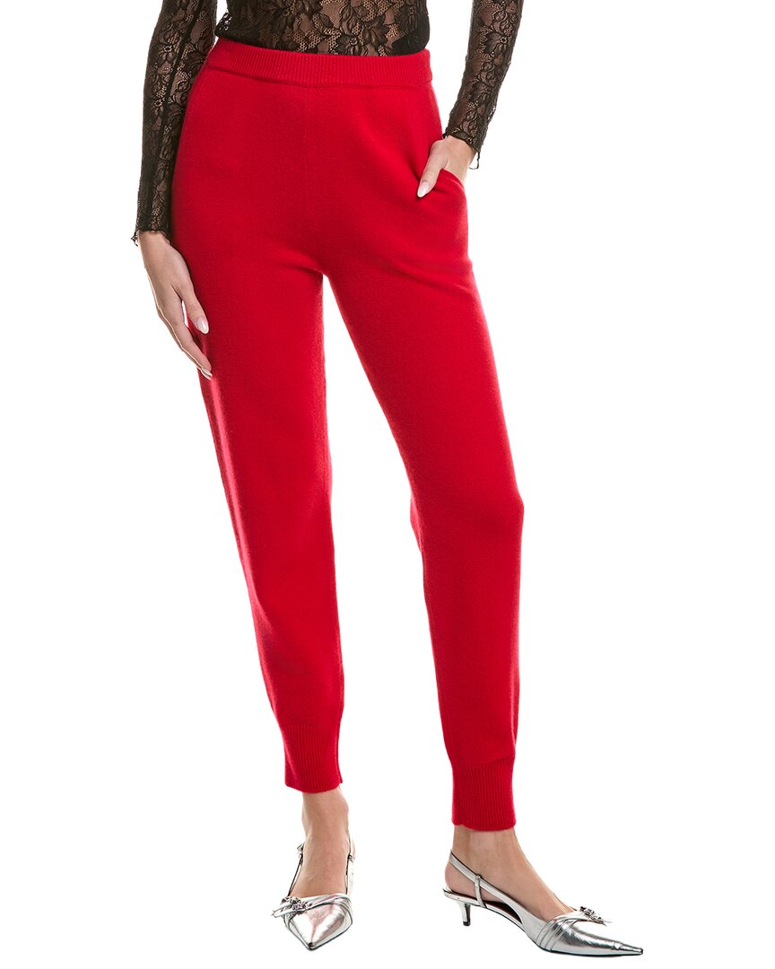 Carolina Herrera Cashmere-blend Jogger Pant In Red
