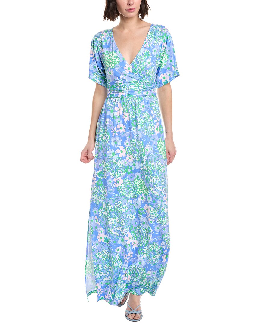 Lilly Pulitzer Parigi Boat Neck Maxi Dress In Blue