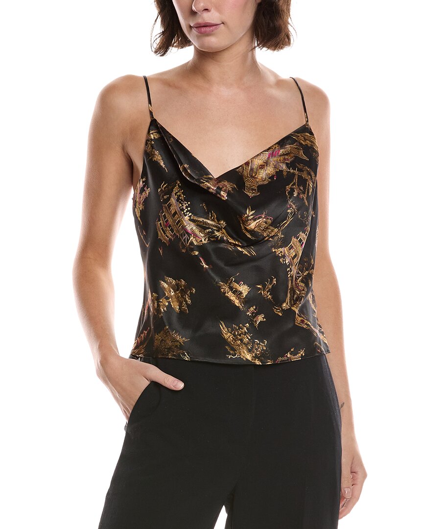 L'agence Calista Cowl Neck Cami In Black Multi In Black