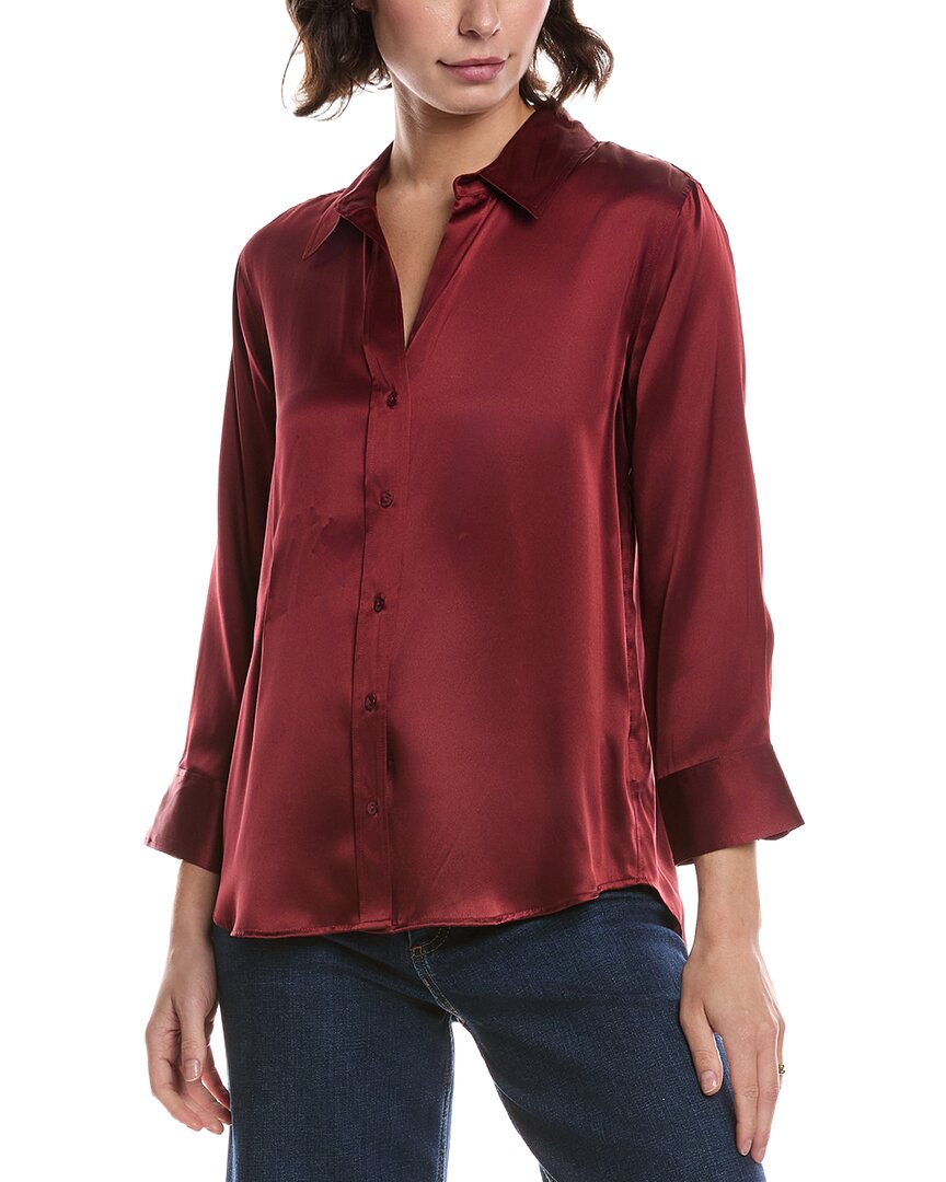 L'agence Tyler Blouse In Dark Bordeaux