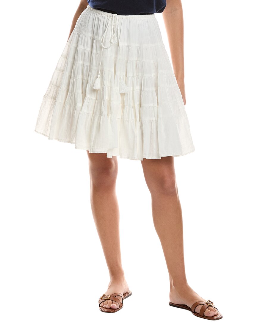 Free People Many Layers Midi Skirt In White