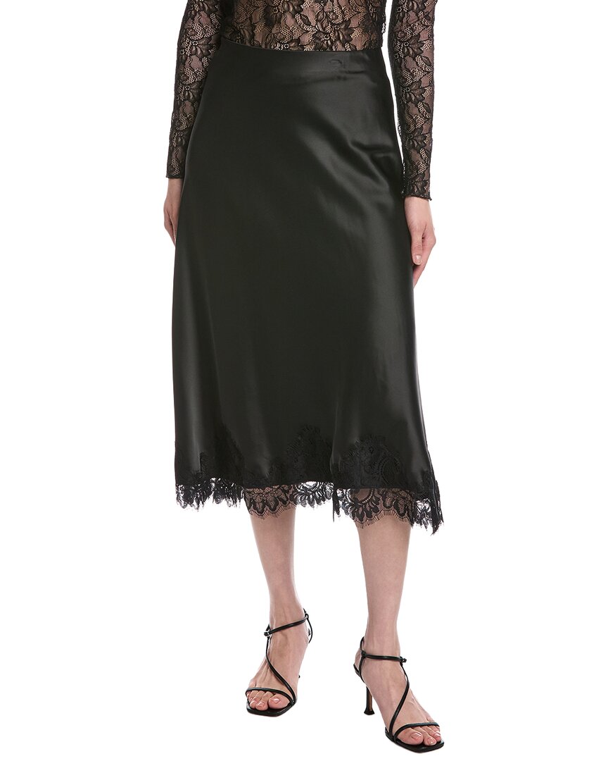 Anne Klein Pull-on Bias Flared Skirt In Black