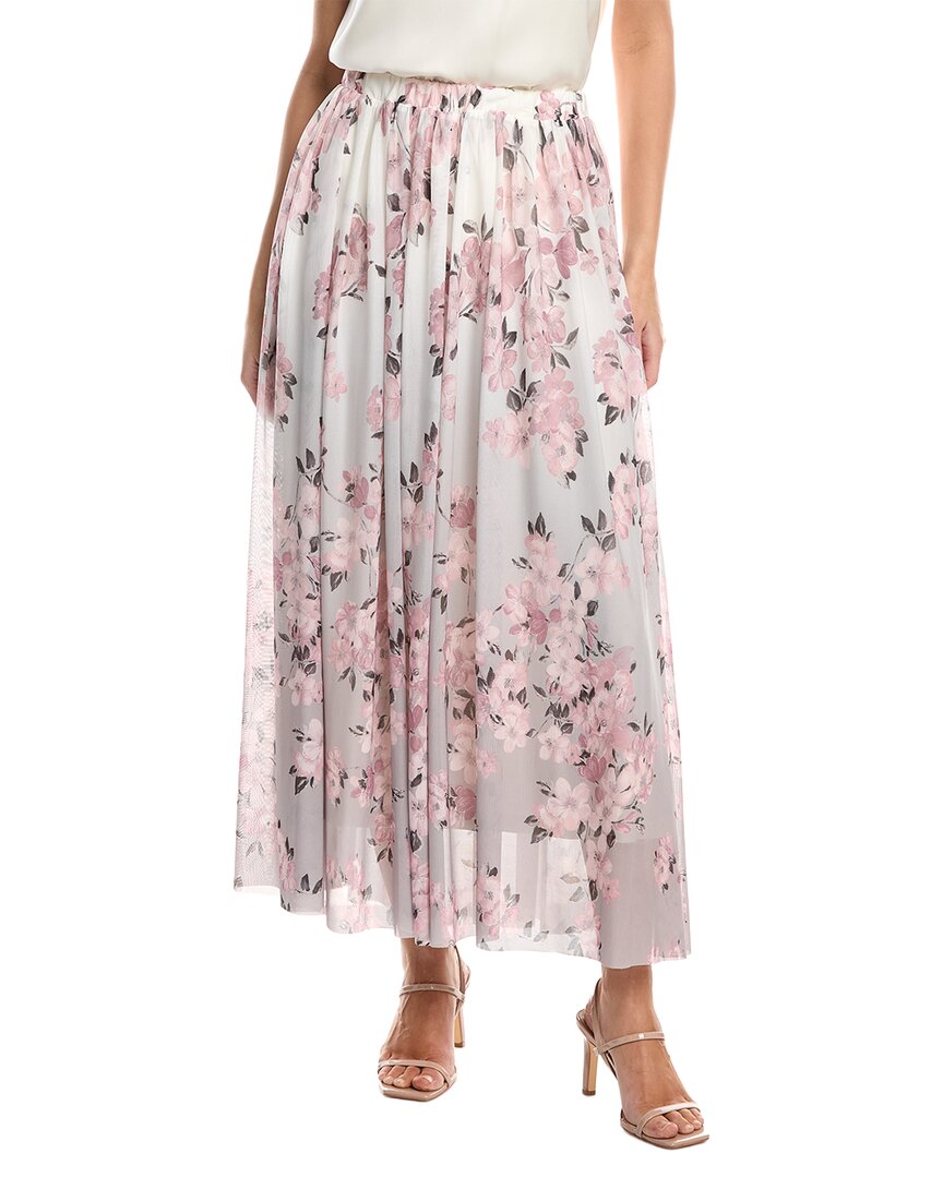 Anne Klein Pull-on Shirred Maxi Ballet Skirt In White