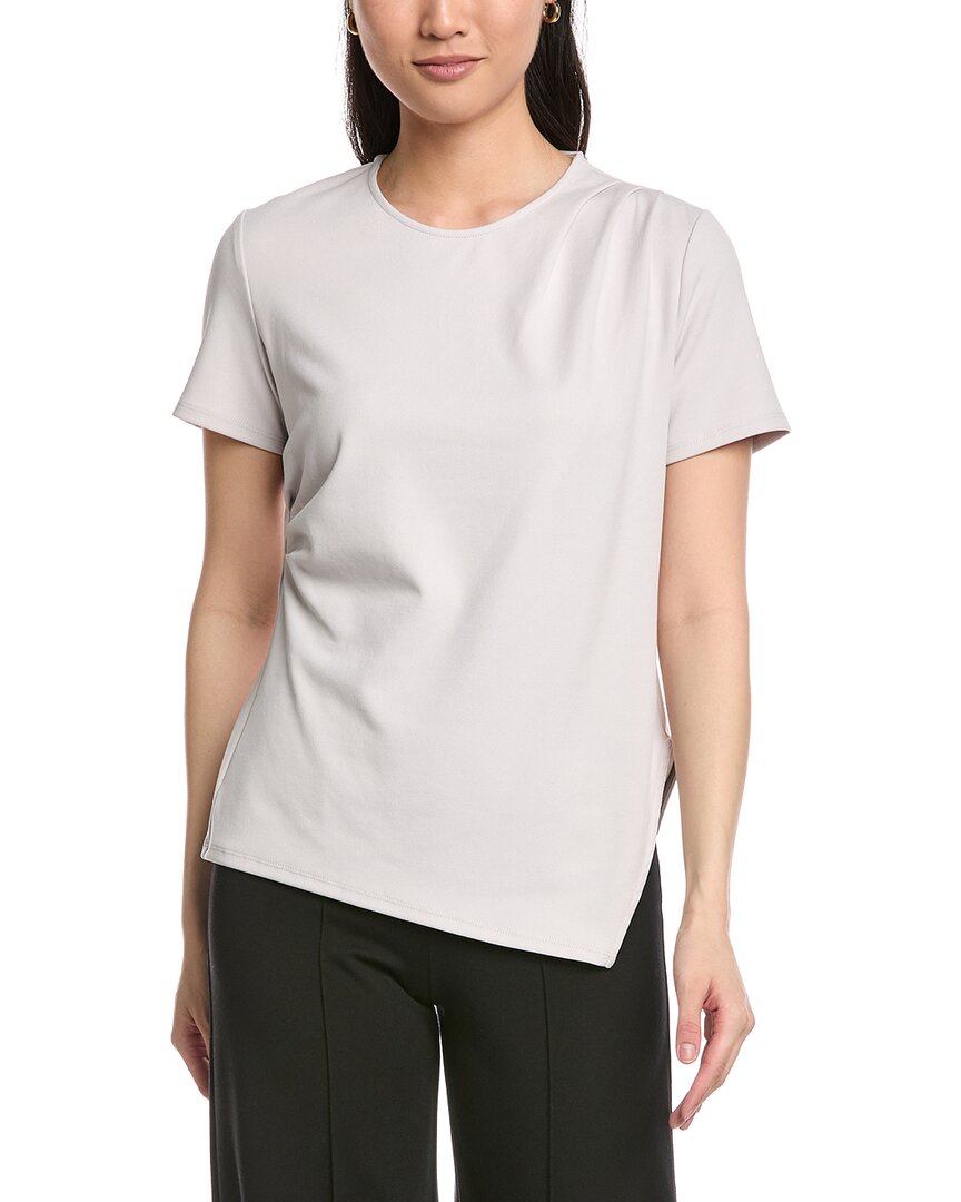 Anne Klein Asymmetrical Top In Grey