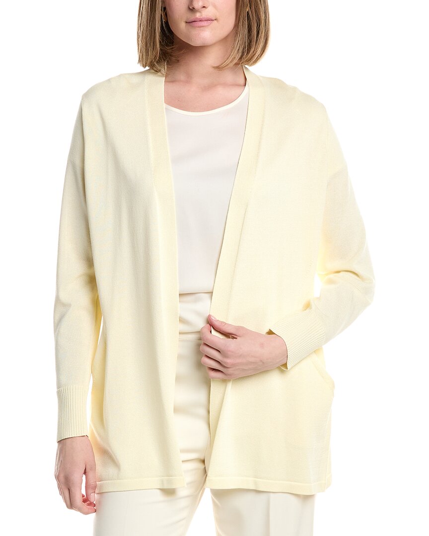 Anne Klein Pocket Cardigan In Yellow