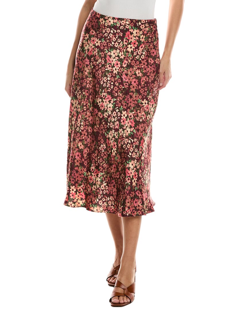 Cece Bias Midi Skirt In Multi