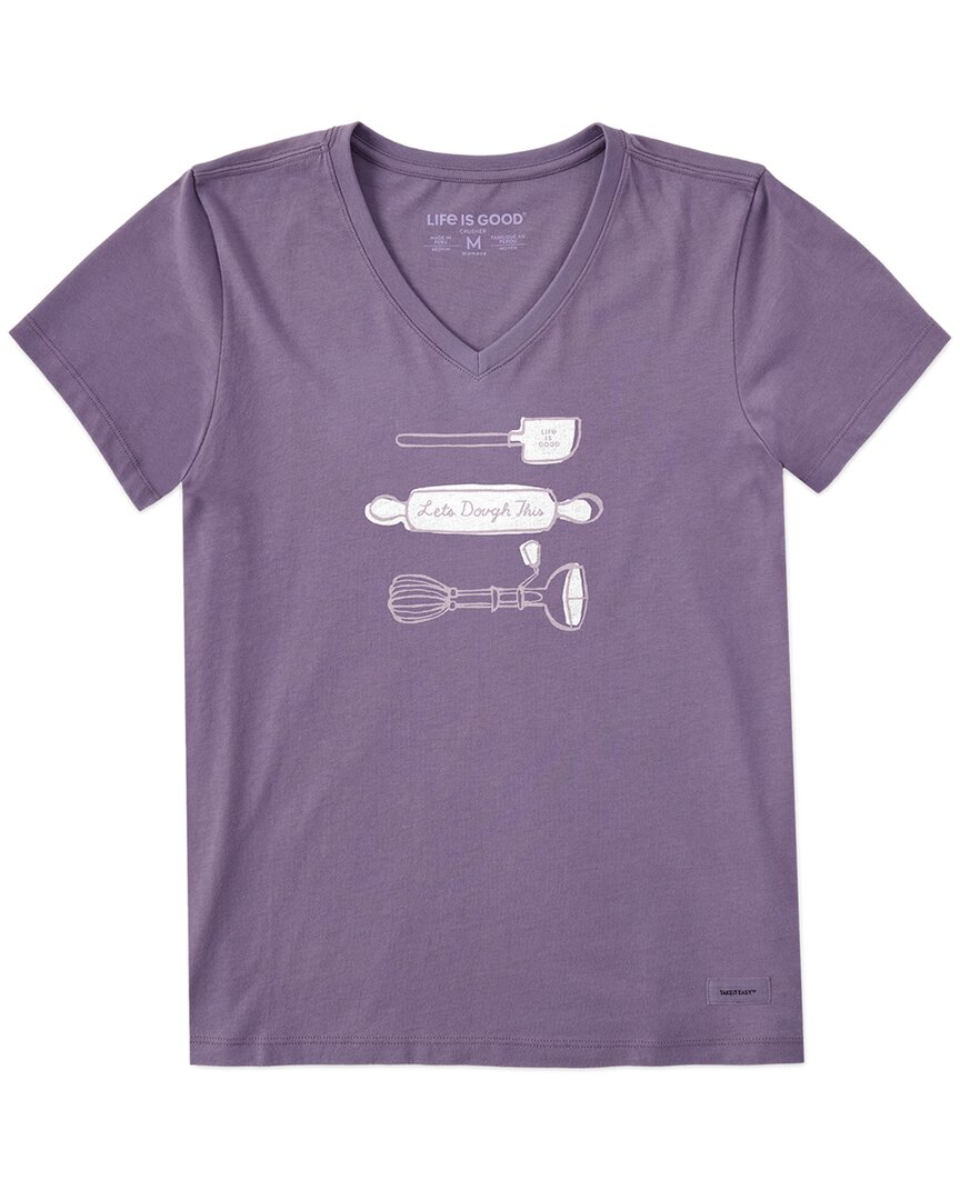 Life Is Good ® Crusher V-neck T-shirt In Purple