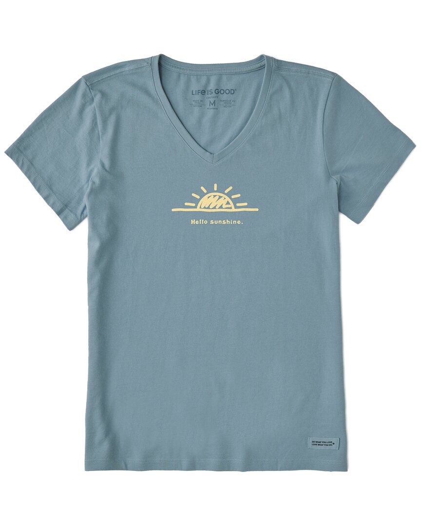 Life Is Good ® Crusher V-neck T-shirt In Blue