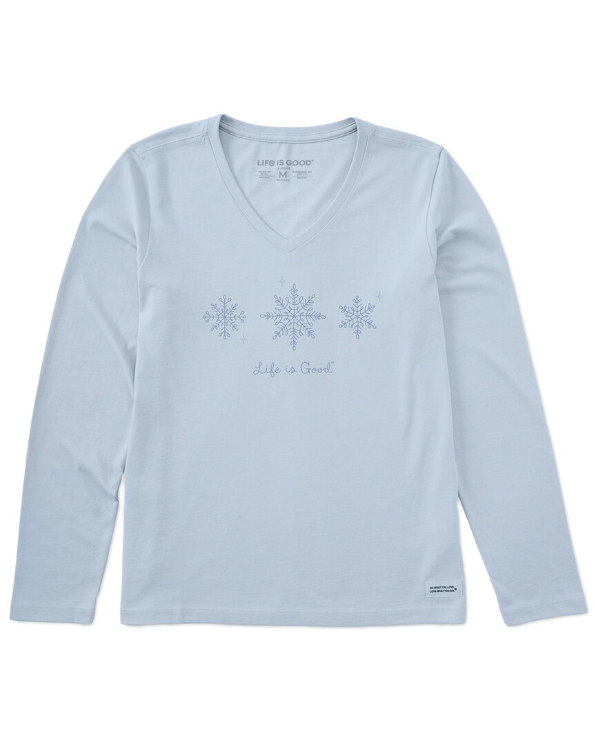 Life Is Good ® Long Sleeve V-neck T-shirt In Blue