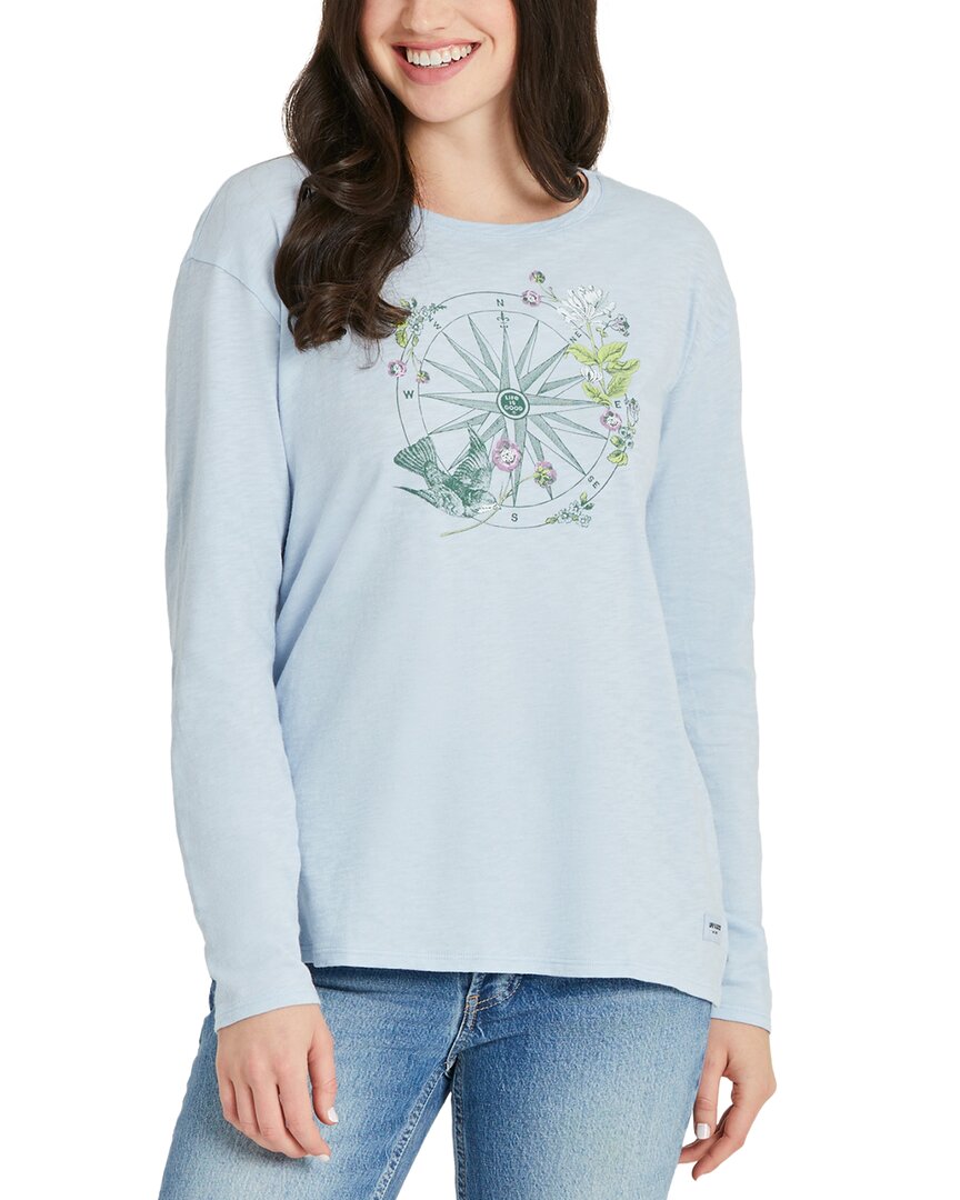 Life Is Good ® Crusher Lite V-neck T-shirt In Blue