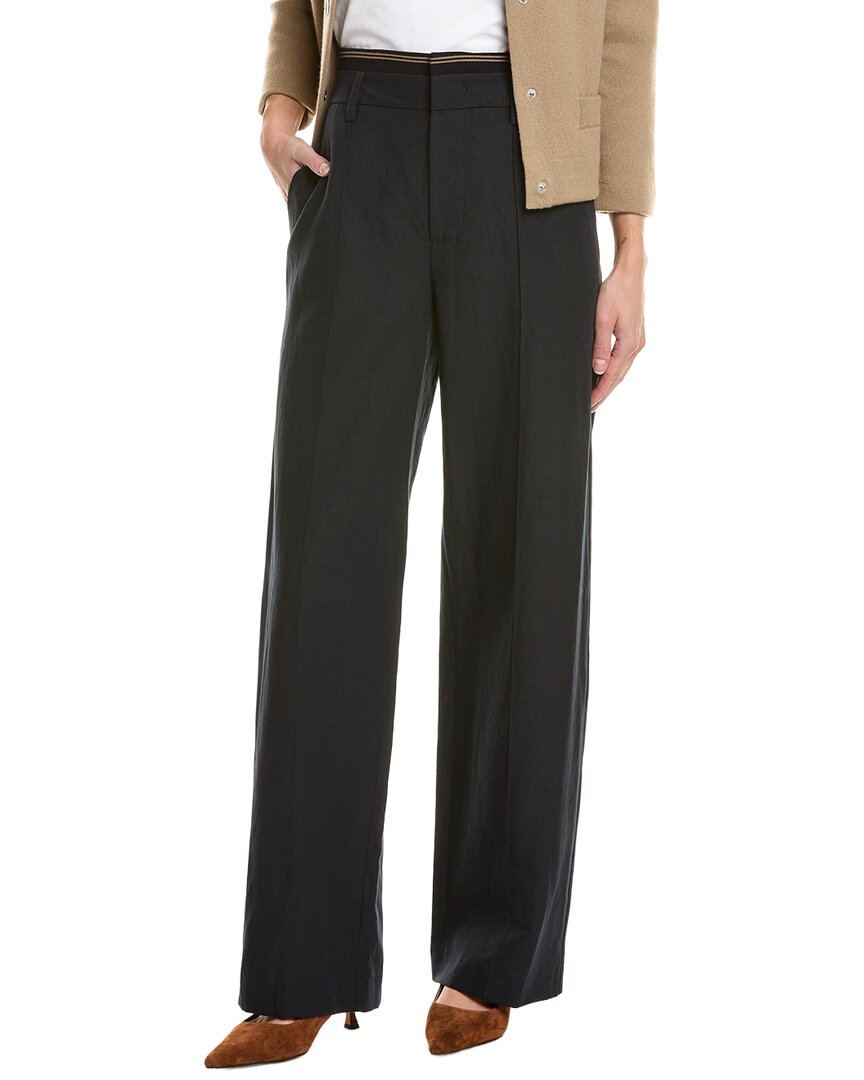 Vince High Waist Rib Trim Trouser