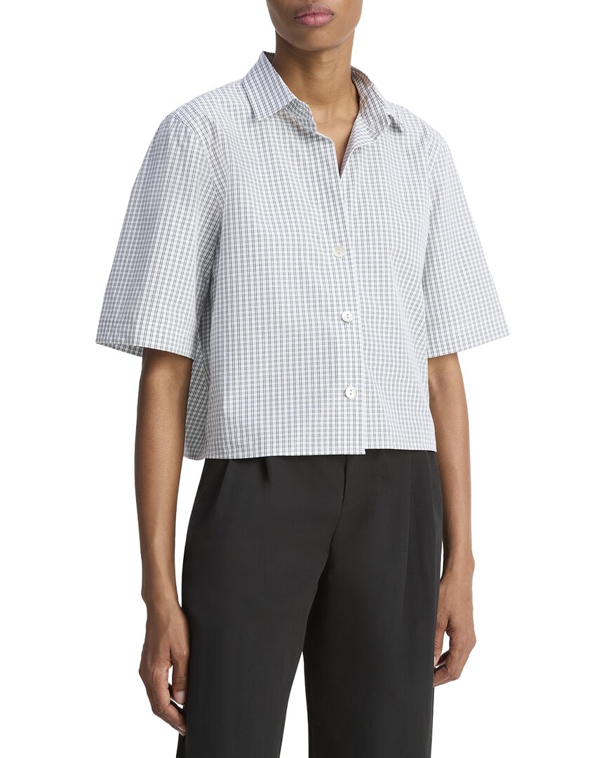 Vince Cropped Check Shirt