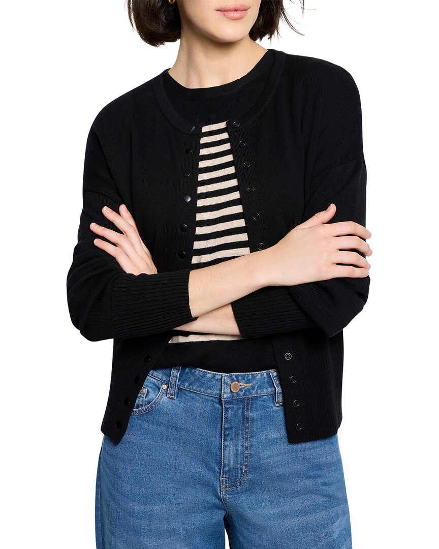 Nic + Zoe Nic+zoe Petite Snap It Up Cardigan In Black