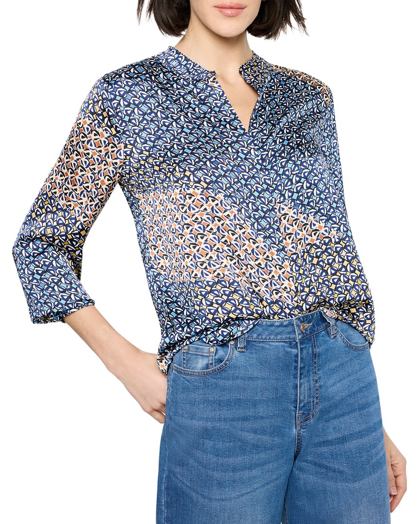 Nic + Zoe Nic+zoe Petite Monogram Mix Top In Blue