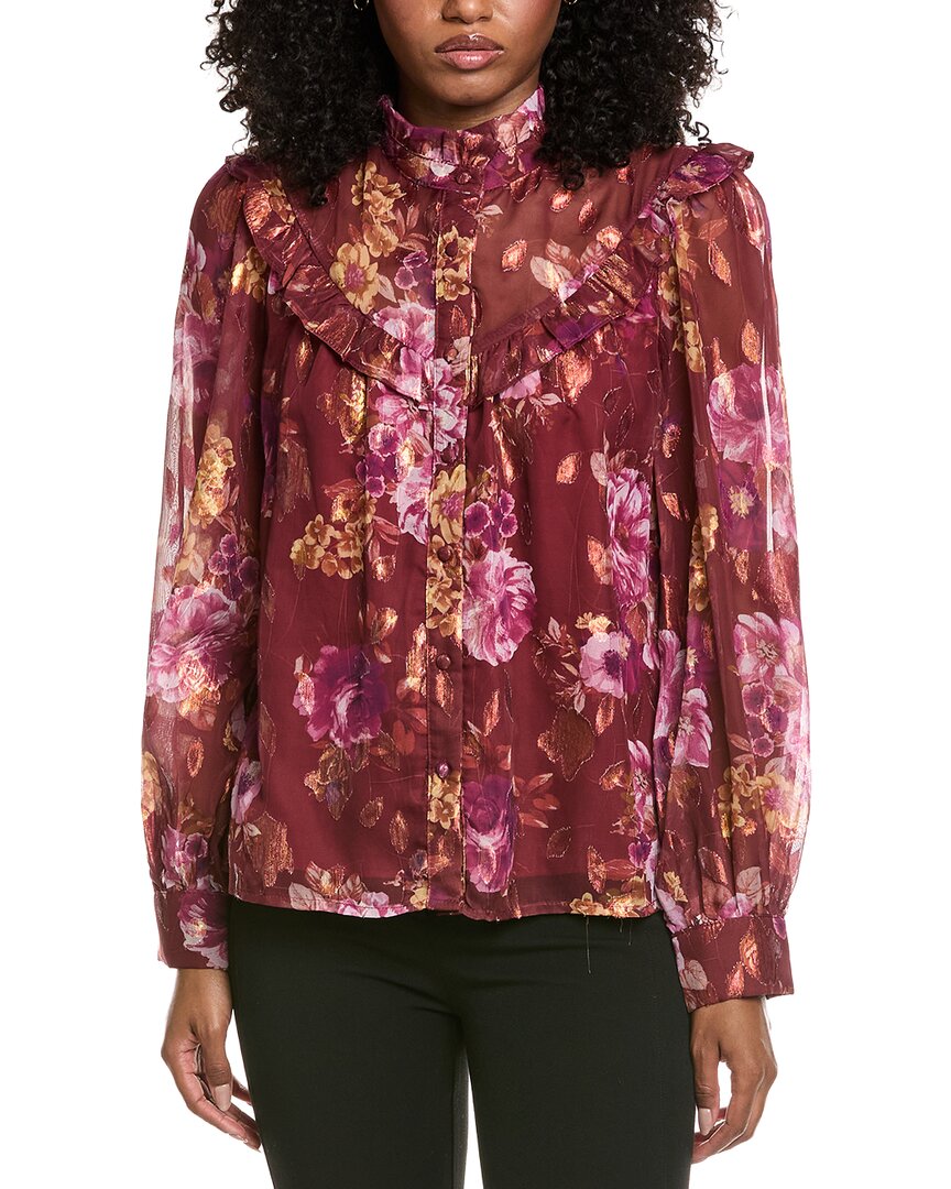 Fate Floral Blouse In Red