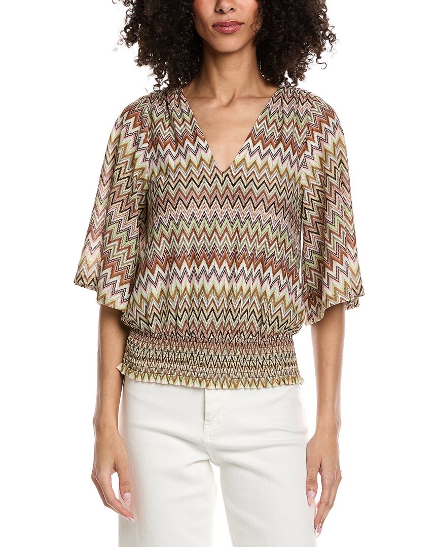 Ramy Brook Mirage Long Sleeve Top In Brown