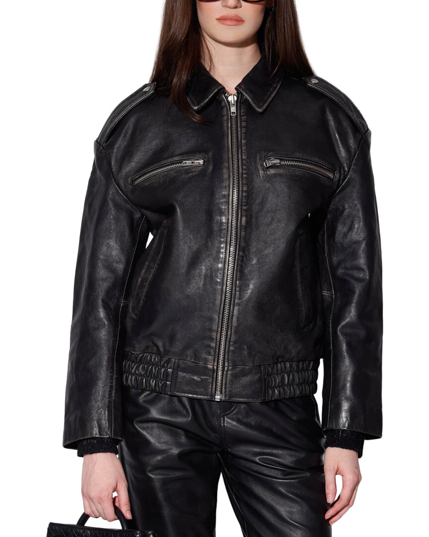 Walter Baker Lance Leather Jacket In Black