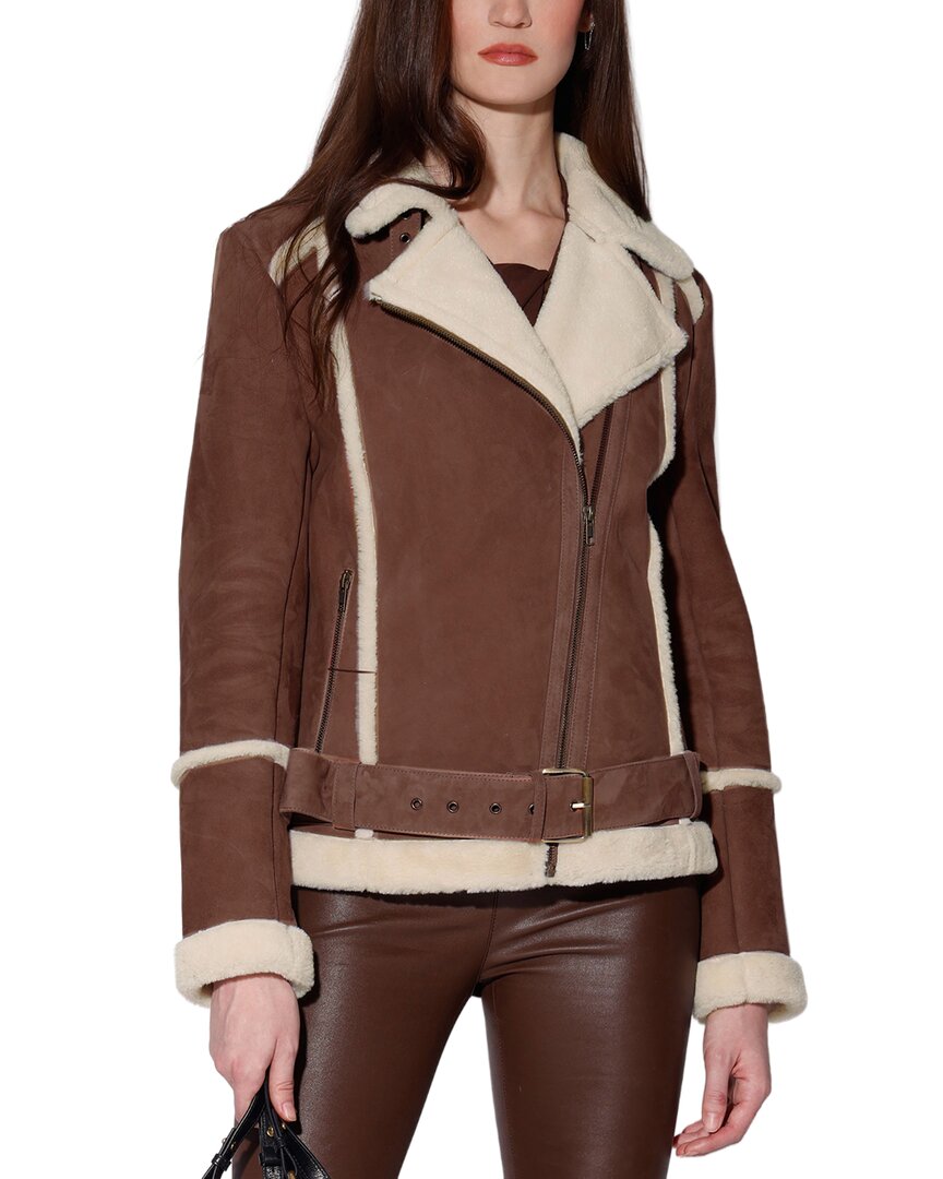 Walter Baker Jessica Suede Jacket In Brown