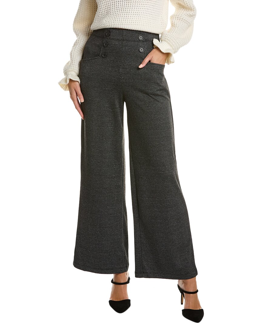 Max Studio Sailor Wide Leg Pant In Gray