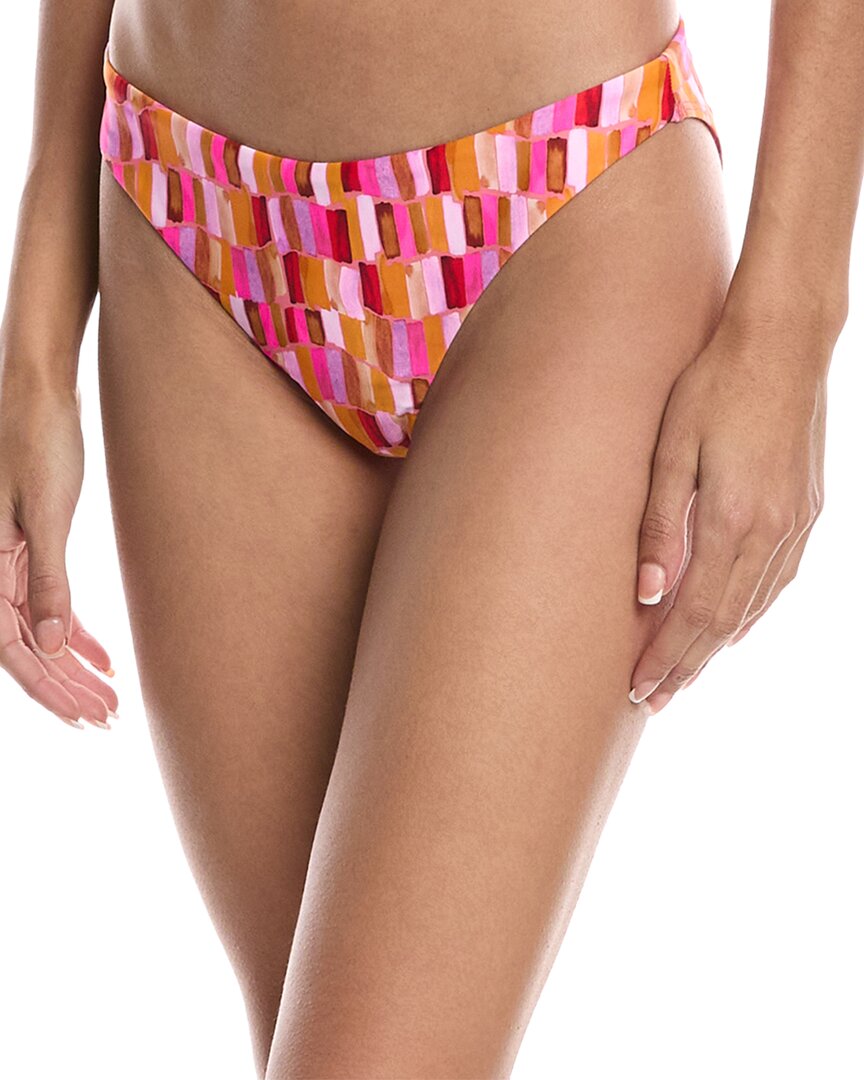 Milly Margot Sunset Tile Bikini Bottom In Pink