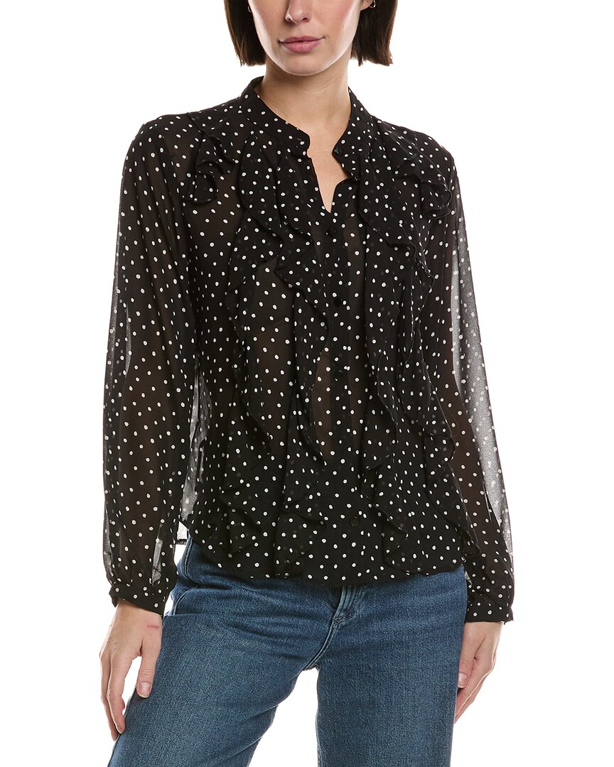 Avantlook Ruffle Blouse In Black