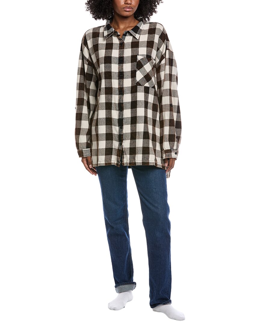 Nu Vintage Flannel Shirt In Brown